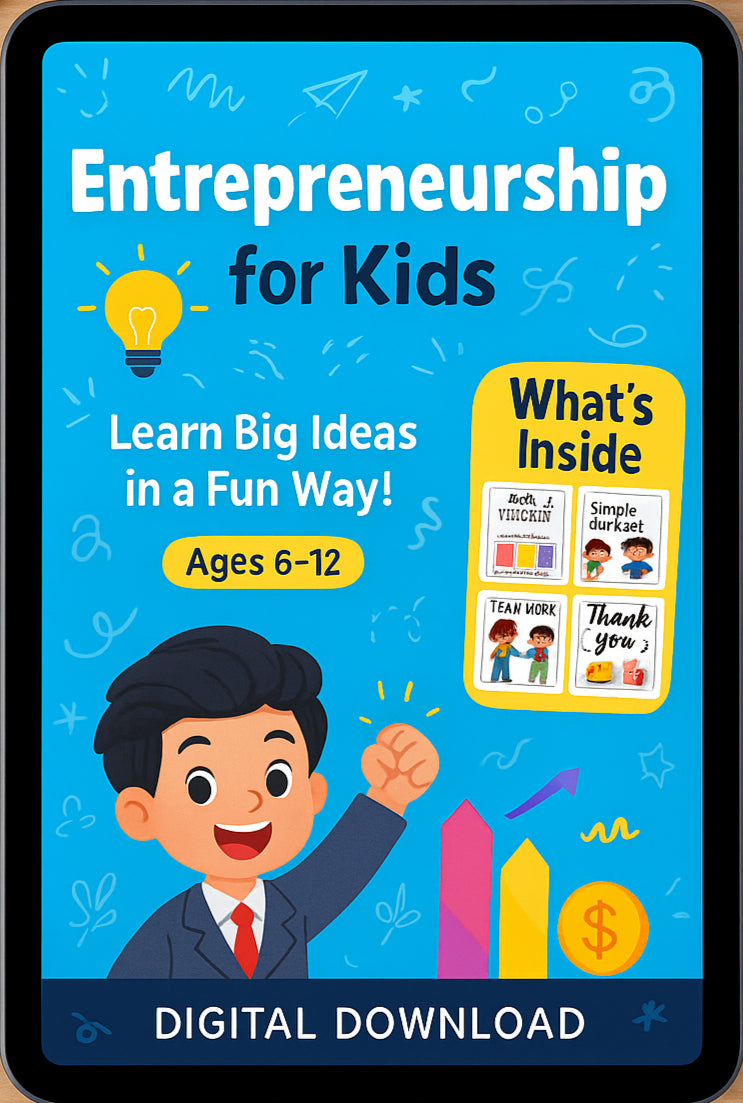 Entrepreneurship for Kids — Printable Activity Workbook for Ages 6–12 | Fun Business, Money & Life Skills