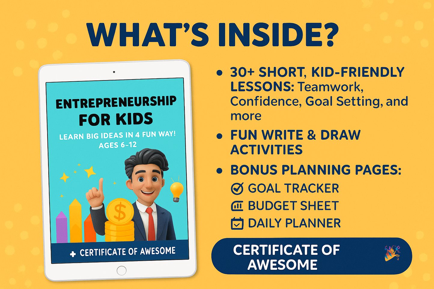 Entrepreneurship for Kids — Printable Activity Workbook for Ages 6–12 | Fun Business, Money & Life Skills