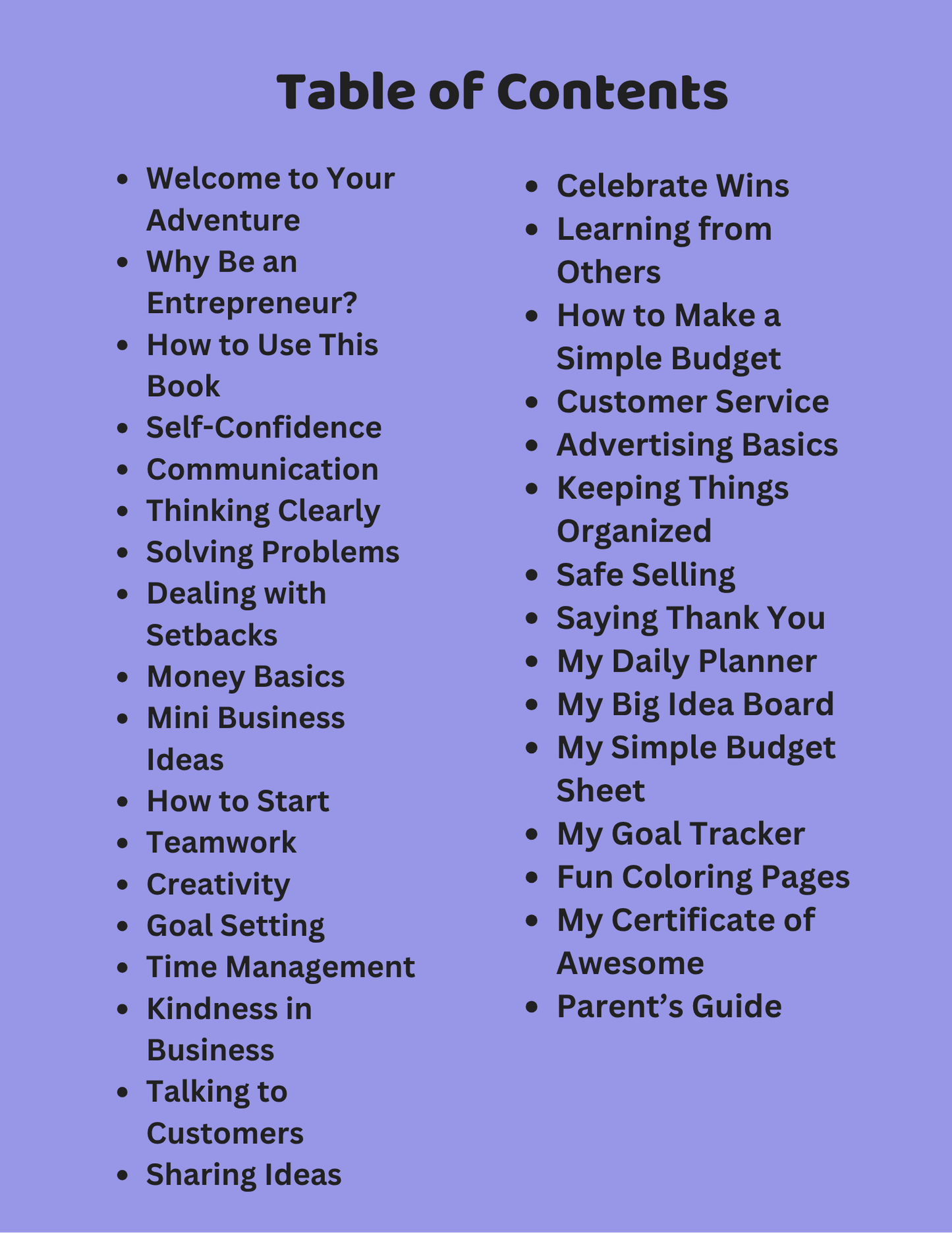 Entrepreneurship for Kids — Printable Activity Workbook for Ages 6–12 | Fun Business, Money & Life Skills